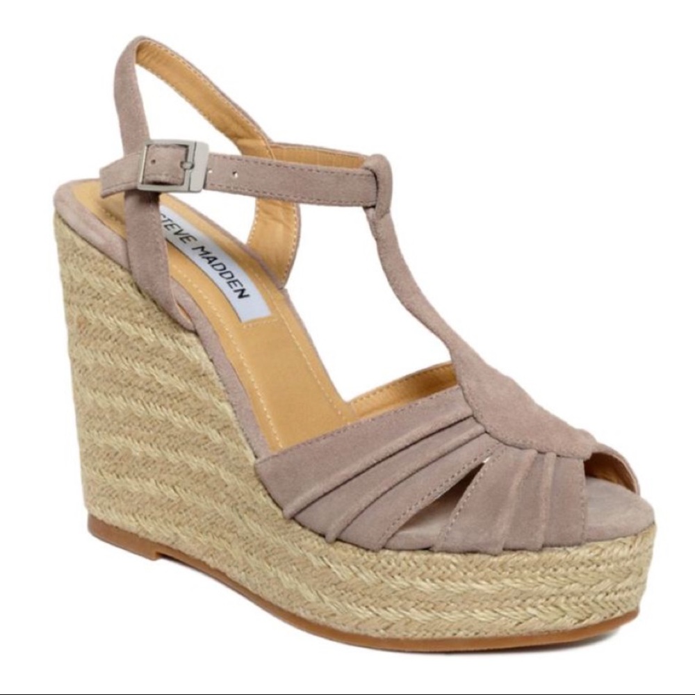 Steve Madden Mammbow Espadrilles Wedge Size 10